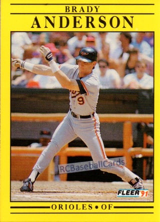  1991 Topps #97 Brady Anderson NM-MT Baltimore Orioles  Officially Licensed MLB Baseball Trading Card : Collectibles & Fine Art