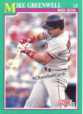 792 Mike Greenwell - Boston Red Sox - 1991 O-Pee-Chee Baseball – Isolated  Cards